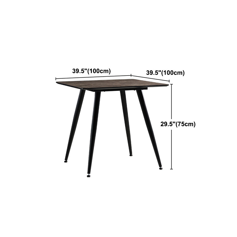 Industrial Style Dining Table MDF 4 Legs Dining Site Table for Dining Room Clearhalo ' dining_table' 'Dining Tables & Seating' 'Dining Tables' 'furn' 'furn_dining_table' 'Furniture' 'furniture_dining_table' 'Kitchen & Dining Furniture' 'kitchen&dining_furn' 'kitchen' 'kitchen_dining_table' 4556927