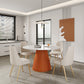 Round Sintered Stone Dining Table Traditional Luxury Dining Table for Home Orange Without Chairs Clearhalo ' dining_table' 'Dining Tables & Seating' 'Dining Tables' 'furn' 'furn_dining_table' 'Furniture' 'furniture_dining_table' 'Kitchen & Dining Furniture' 'kitchen&dining_furn' 'kitchen' 'kitchen_dining_table' 4556934