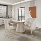 Round Sintered Stone Dining Table Traditional Luxury Dining Table for Home Clearhalo ' dining_table' 'Dining Tables & Seating' 'Dining Tables' 'furn' 'furn_dining_table' 'Furniture' 'furniture_dining_table' 'Kitchen & Dining Furniture' 'kitchen&dining_furn' 'kitchen' 'kitchen_dining_table' 4556941