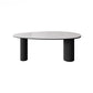 Sintered Stone Top Dining Table Oval Table with Metal Base and 3 Legs White Black Clearhalo ' dining_table' 'Dining Tables & Seating' 'Dining Tables' 'furn' 'furn_dining_table' 'Furniture' 'furniture_dining_table' 'Kitchen & Dining Furniture' 'kitchen&dining_furn' 'kitchen' 'kitchen_dining_table' 4556950