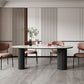 Sintered Stone Top Dining Table Oval Table with Metal Base and 3 Legs Clearhalo ' dining_table' 'Dining Tables & Seating' 'Dining Tables' 'furn' 'furn_dining_table' 'Furniture' 'furniture_dining_table' 'Kitchen & Dining Furniture' 'kitchen&dining_furn' 'kitchen' 'kitchen_dining_table' 4556957