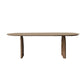 Oval Double Pedestal Modern Dining Table Fixed Table with Pinewood Brown Without Chairs Clearhalo ' dining_table' 'Dining Tables & Seating' 'Dining Tables' 'furn' 'furn_dining_table' 'Furniture' 'furniture_dining_table' 'Kitchen & Dining Furniture' 'kitchen&dining_furn' 'kitchen' 'kitchen_dining_table' 4556970
