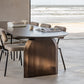 Oval Double Pedestal Modern Dining Table Fixed Table with Pinewood Clearhalo ' dining_table' 'Dining Tables & Seating' 'Dining Tables' 'furn' 'furn_dining_table' 'Furniture' 'furniture_dining_table' 'Kitchen & Dining Furniture' 'kitchen&dining_furn' 'kitchen' 'kitchen_dining_table' 4556975