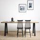 Rectangle Luxury Dining Table Double Pedestal Fixed Table with Solid Wood Black 55.1"L x 27.6"W x 29.5"H Without Chairs Clearhalo ' dining_table' 'Dining Tables & Seating' 'Dining Tables' 'furn' 'furn_dining_table' 'Furniture' 'furniture_dining_table' 'Kitchen & Dining Furniture' 'kitchen&dining_furn' 'kitchen' 'kitchen_dining_table' 4556988