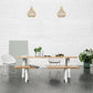 Rectangle Luxury Dining Table Double Pedestal Fixed Table with Solid Wood White 63"L x 27.6"W x 29.5"H Without Chairs Clearhalo ' dining_table' 'Dining Tables & Seating' 'Dining Tables' 'furn' 'furn_dining_table' 'Furniture' 'furniture_dining_table' 'Kitchen & Dining Furniture' 'kitchen&dining_furn' 'kitchen' 'kitchen_dining_table' 4556989