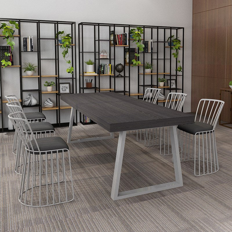 Traditional Luxury Dining Table Solid Wood Sled Base Dining Room Furniture Black 78.7"L x 31.5"W x 29.5"H Without Chairs Clearhalo ' dining_table' 'Dining Tables & Seating' 'Dining Tables' 'furn' 'furn_dining_table' 'Furniture' 'furniture_dining_table' 'Kitchen & Dining Furniture' 'kitchen&dining_furn' 'kitchen' 'kitchen_dining_table' 4557004