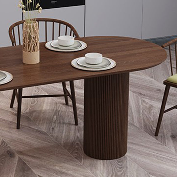 Free Form Dining Table Pinewood Table Contemporary with 3 Legs Clearhalo ' dining_table' 'Dining Tables & Seating' 'Dining Tables' 'furn' 'furn_dining_table' 'Furniture' 'furniture_dining_table' 'Kitchen & Dining Furniture' 'kitchen&dining_furn' 'kitchen' 'kitchen_dining_table' 4557023