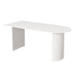 Sintered Stone Dining Table Simplicity Double Pedestal Table for Dining Room Free Form White Clearhalo ' dining_table' 'Dining Tables & Seating' 'Dining Tables' 'furn' 'furn_dining_table' 'Furniture' 'furniture_dining_table' 'Kitchen & Dining Furniture' 'kitchen&dining_furn' 'kitchen' 'kitchen_dining_table' 4557057