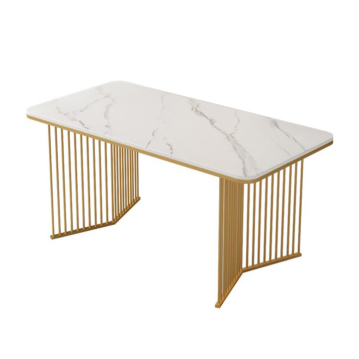 Sintered Stone Dining Table Traditional Luxury Gold Frame Table White Without Chairs Clearhalo ' dining_table' 'Dining Tables & Seating' 'Dining Tables' 'furn' 'furn_dining_table' 'Furniture' 'furniture_dining_table' 'Kitchen & Dining Furniture' 'kitchen&dining_furn' 'kitchen' 'kitchen_dining_table' 4557074
