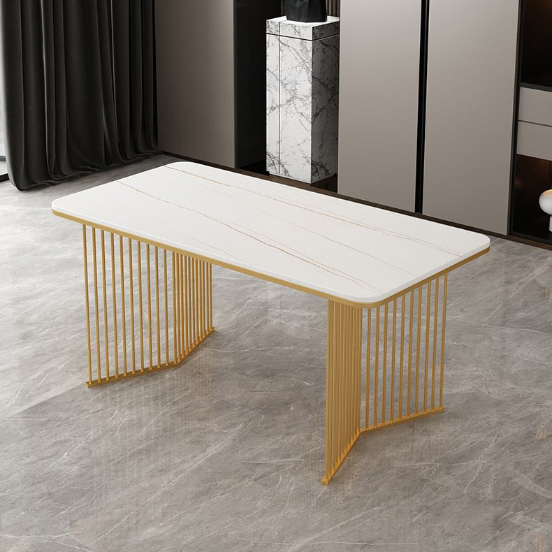 Sintered Stone Dining Table Traditional Luxury Gold Frame Table Clearhalo ' dining_table' 'Dining Tables & Seating' 'Dining Tables' 'furn' 'furn_dining_table' 'Furniture' 'furniture_dining_table' 'Kitchen & Dining Furniture' 'kitchen&dining_furn' 'kitchen' 'kitchen_dining_table' 4557079