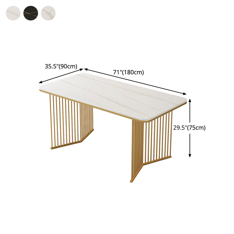 Sintered Stone Dining Table Traditional Luxury Gold Frame Table Clearhalo ' dining_table' 'Dining Tables & Seating' 'Dining Tables' 'furn' 'furn_dining_table' 'Furniture' 'furniture_dining_table' 'Kitchen & Dining Furniture' 'kitchen&dining_furn' 'kitchen' 'kitchen_dining_table' 4557086