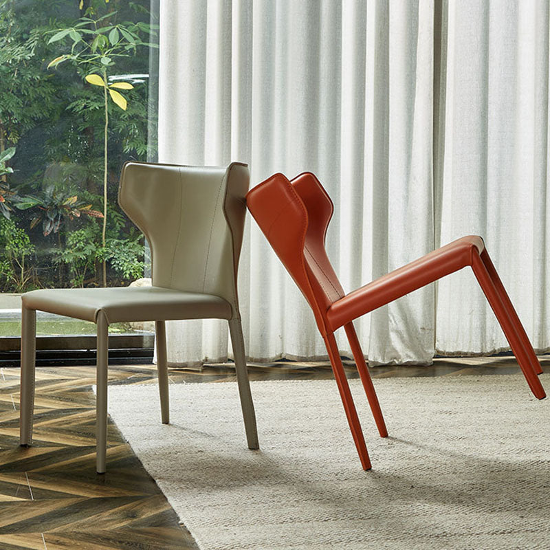 Contemporary Leather Dining Chair Metal Dining Armless Chair for Restaurant Use Clearhalo ' kitchen&dining_furn' 'Dining Chairs' 'Dining Tables & Seating' 'dining_chair' 'furn' 'furn_dining_chair' 'Furniture' 'furniture_dining_chair' 'Kitchen & Dining Furniture' 'kitchen' 4557088