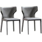 Contemporary Leather Dining Chair Metal Dining Armless Chair for Restaurant Use Light Gray 2 Piece Set Clearhalo ' kitchen&dining_furn' 'Dining Chairs' 'Dining Tables & Seating' 'dining_chair' 'furn' 'furn_dining_chair' 'Furniture' 'furniture_dining_chair' 'Kitchen & Dining Furniture' 'kitchen' 4557089