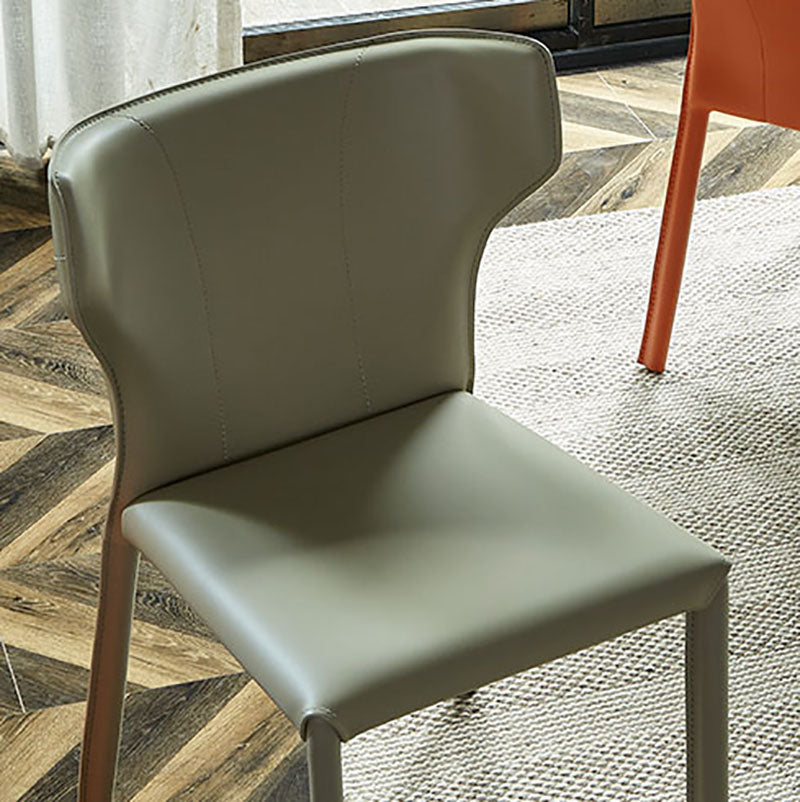 Contemporary Leather Dining Chair Metal Dining Armless Chair for Restaurant Use Clearhalo ' kitchen&dining_furn' 'Dining Chairs' 'Dining Tables & Seating' 'dining_chair' 'furn' 'furn_dining_chair' 'Furniture' 'furniture_dining_chair' 'Kitchen & Dining Furniture' 'kitchen' 4557095