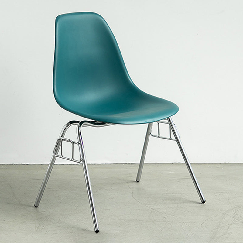 Metal Industrial Kitchen Dining Room Chair Solid Back Side Chair Blackish Green 1 Piece Clearhalo ' kitchen&dining_furn' 'Dining Chairs' 'Dining Tables & Seating' 'dining_chair' 'Furniture' 'furniture_dining_chair' 'Kitchen & Dining Furniture' 'kitchen' 4557120