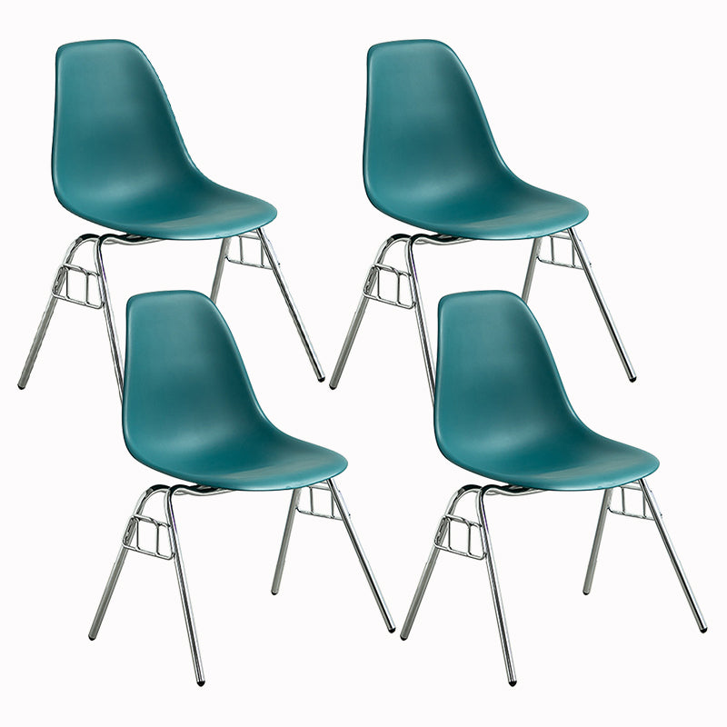 Metal Industrial Kitchen Dining Room Chair Solid Back Side Chair Blackish Green Set of 4 Clearhalo ' kitchen&dining_furn' 'Dining Chairs' 'Dining Tables & Seating' 'dining_chair' 'Furniture' 'furniture_dining_chair' 'Kitchen & Dining Furniture' 'kitchen' 4557125