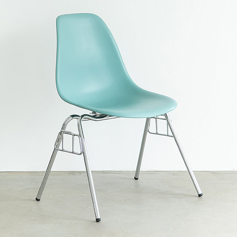 Metal Industrial Kitchen Dining Room Chair Solid Back Side Chair Gray-Green 1 Piece Clearhalo ' kitchen&dining_furn' 'Dining Chairs' 'Dining Tables & Seating' 'dining_chair' 'Furniture' 'furniture_dining_chair' 'Kitchen & Dining Furniture' 'kitchen' 4557127