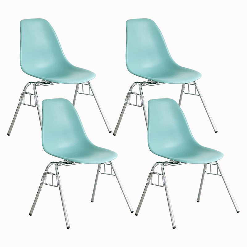 Metal Industrial Kitchen Dining Room Chair Solid Back Side Chair Gray-Green Set of 4 Clearhalo ' kitchen&dining_furn' 'Dining Chairs' 'Dining Tables & Seating' 'dining_chair' 'Furniture' 'furniture_dining_chair' 'Kitchen & Dining Furniture' 'kitchen' 4557130