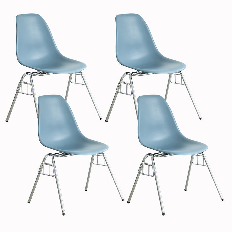 Metal Industrial Kitchen Dining Room Chair Solid Back Side Chair Gray-Blue Set of 4 Clearhalo ' kitchen&dining_furn' 'Dining Chairs' 'Dining Tables & Seating' 'dining_chair' 'Furniture' 'furniture_dining_chair' 'Kitchen & Dining Furniture' 'kitchen' 4557137