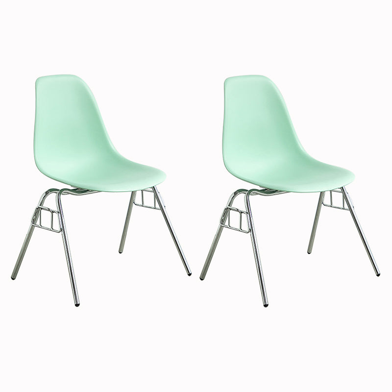 Metal Industrial Kitchen Dining Room Chair Solid Back Side Chair Light Green Set of 2 Clearhalo ' kitchen&dining_furn' 'Dining Chairs' 'Dining Tables & Seating' 'dining_chair' 'Furniture' 'furniture_dining_chair' 'Kitchen & Dining Furniture' 'kitchen' 4557139