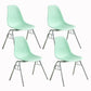 Metal Industrial Kitchen Dining Room Chair Solid Back Side Chair Light Green Set of 4 Clearhalo ' kitchen&dining_furn' 'Dining Chairs' 'Dining Tables & Seating' 'dining_chair' 'Furniture' 'furniture_dining_chair' 'Kitchen & Dining Furniture' 'kitchen' 4557140