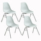Metal Industrial Kitchen Dining Room Chair Solid Back Side Chair Light Gray Set of 4 Clearhalo ' kitchen&dining_furn' 'Dining Chairs' 'Dining Tables & Seating' 'dining_chair' 'Furniture' 'furniture_dining_chair' 'Kitchen & Dining Furniture' 'kitchen' 4557146