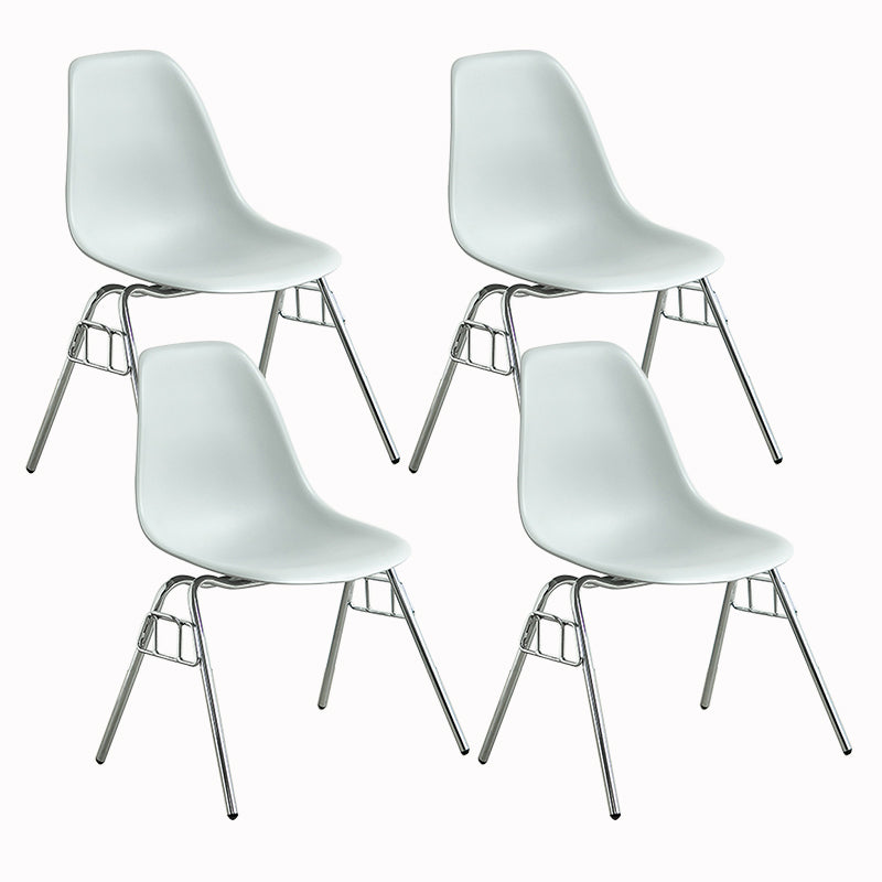Metal Industrial Kitchen Dining Room Chair Solid Back Side Chair Light Gray Set of 4 Clearhalo ' kitchen&dining_furn' 'Dining Chairs' 'Dining Tables & Seating' 'dining_chair' 'Furniture' 'furniture_dining_chair' 'Kitchen & Dining Furniture' 'kitchen' 4557146