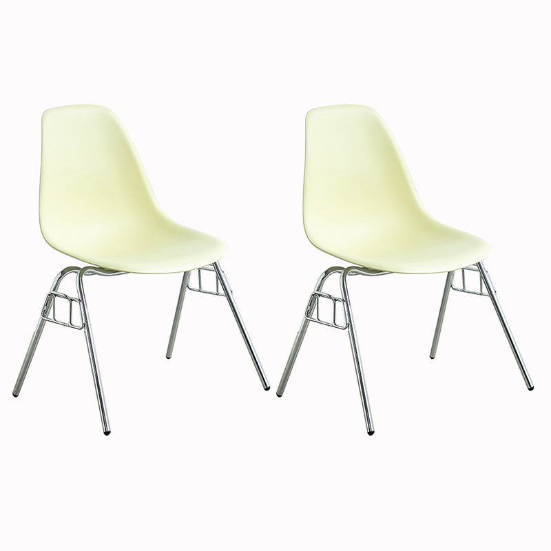 Metal Industrial Kitchen Dining Room Chair Solid Back Side Chair Yellow Set of 2 Clearhalo ' kitchen&dining_furn' 'Dining Chairs' 'Dining Tables & Seating' 'dining_chair' 'Furniture' 'furniture_dining_chair' 'Kitchen & Dining Furniture' 'kitchen' 4557151