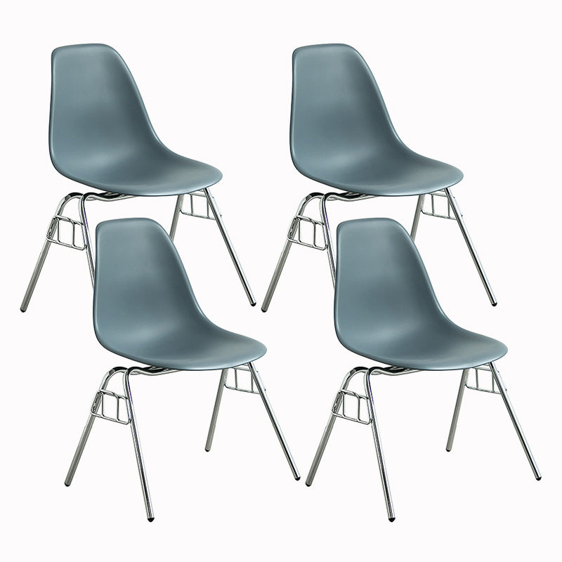 Metal Industrial Kitchen Dining Room Chair Solid Back Side Chair Dark Gray Set of 4 Clearhalo ' kitchen&dining_furn' 'Dining Chairs' 'Dining Tables & Seating' 'dining_chair' 'Furniture' 'furniture_dining_chair' 'Kitchen & Dining Furniture' 'kitchen' 4557155