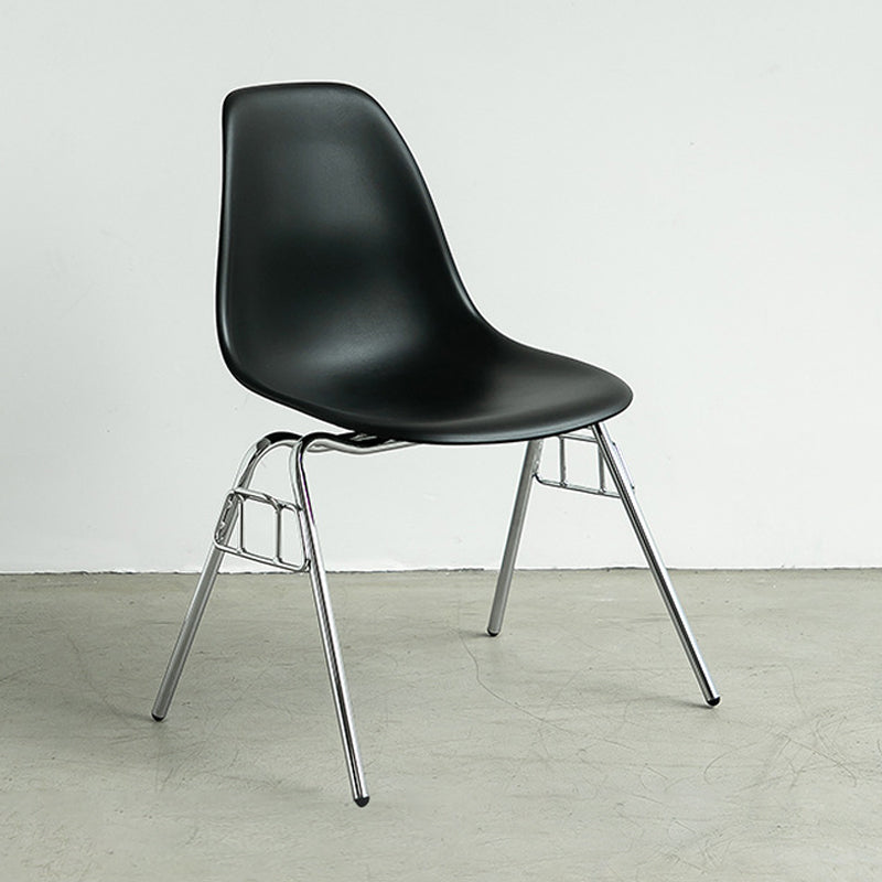 Metal Industrial Kitchen Dining Room Chair Solid Back Side Chair Black 1 Piece Clearhalo ' kitchen&dining_furn' 'Dining Chairs' 'Dining Tables & Seating' 'dining_chair' 'Furniture' 'furniture_dining_chair' 'Kitchen & Dining Furniture' 'kitchen' 4557156