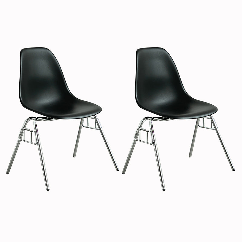 Metal Industrial Kitchen Dining Room Chair Solid Back Side Chair Black Set of 2 Clearhalo ' kitchen&dining_furn' 'Dining Chairs' 'Dining Tables & Seating' 'dining_chair' 'Furniture' 'furniture_dining_chair' 'Kitchen & Dining Furniture' 'kitchen' 4557157