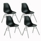 Metal Industrial Kitchen Dining Room Chair Solid Back Side Chair Black Set of 4 Clearhalo ' kitchen&dining_furn' 'Dining Chairs' 'Dining Tables & Seating' 'dining_chair' 'Furniture' 'furniture_dining_chair' 'Kitchen & Dining Furniture' 'kitchen' 4557158