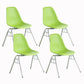 Metal Industrial Kitchen Dining Room Chair Solid Back Side Chair Green Set of 4 Clearhalo ' kitchen&dining_furn' 'Dining Chairs' 'Dining Tables & Seating' 'dining_chair' 'Furniture' 'furniture_dining_chair' 'Kitchen & Dining Furniture' 'kitchen' 4557164