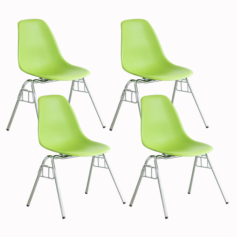 Metal Industrial Kitchen Dining Room Chair Solid Back Side Chair Green Set of 4 Clearhalo ' kitchen&dining_furn' 'Dining Chairs' 'Dining Tables & Seating' 'dining_chair' 'Furniture' 'furniture_dining_chair' 'Kitchen & Dining Furniture' 'kitchen' 4557164