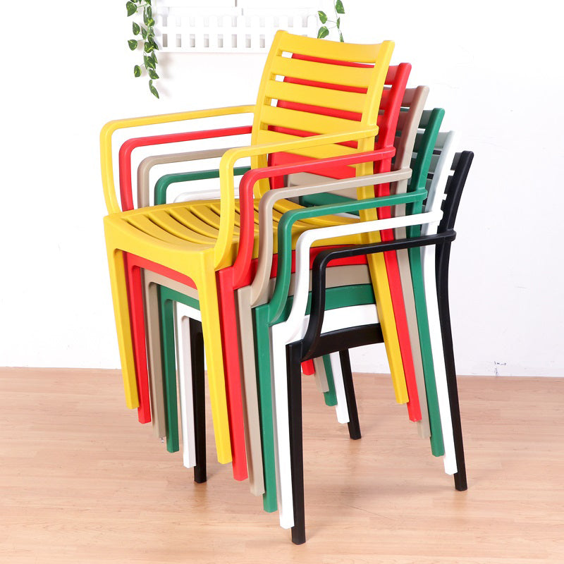 Contemporary Dining Chairs Dining Arm Side Chair with Plastic Legs Clearhalo ' kitchen&dining_furn' 'Dining Chairs' 'Dining Tables & Seating' 'dining_chair' 'furn' 'furn_dining_chair' 'Furniture' 'furniture_dining_chair' 'Kitchen & Dining Furniture' 'kitchen' 4557172