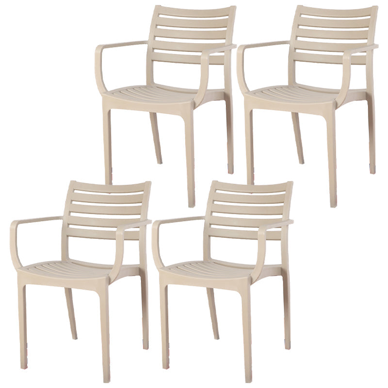Contemporary Dining Chairs Dining Arm Side Chair with Plastic Legs Grey 4 Piece Set Clearhalo ' kitchen&dining_furn' 'Dining Chairs' 'Dining Tables & Seating' 'dining_chair' 'furn' 'furn_dining_chair' 'Furniture' 'furniture_dining_chair' 'Kitchen & Dining Furniture' 'kitchen' 4557175