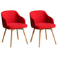 Contemporary Beech Solid Back Arm Chair Matte Finish Upholstered Dining Chair Red Natural Wood Set of 2 Clearhalo ' kitchen&dining_furn' 'Dining Chairs' 'Dining Tables & Seating' 'dining_chair' 'Furniture' 'furniture_dining_chair' 'Kitchen & Dining Furniture' 'kitchen' 4557188
