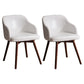 Contemporary Beech Solid Back Arm Chair Matte Finish Upholstered Dining Chair White Walnut Set of 2 Clearhalo ' kitchen&dining_furn' 'Dining Chairs' 'Dining Tables & Seating' 'dining_chair' 'Furniture' 'furniture_dining_chair' 'Kitchen & Dining Furniture' 'kitchen' 4557194