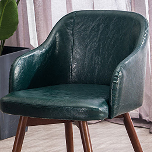 Contemporary Beech Solid Back Arm Chair Matte Finish Upholstered Dining Chair Clearhalo ' kitchen&dining_furn' 'Dining Chairs' 'Dining Tables & Seating' 'dining_chair' 'Furniture' 'furniture_dining_chair' 'Kitchen & Dining Furniture' 'kitchen' 4557196