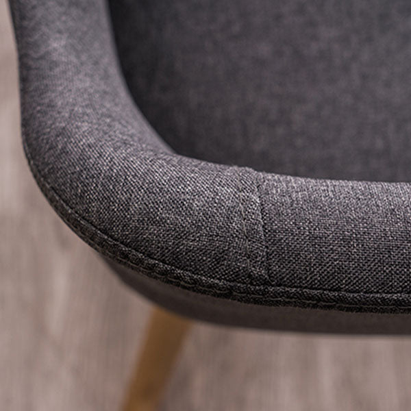 Contemporary Beech Solid Back Arm Chair Matte Finish Upholstered Dining Chair Clearhalo ' kitchen&dining_furn' 'Dining Chairs' 'Dining Tables & Seating' 'dining_chair' 'Furniture' 'furniture_dining_chair' 'Kitchen & Dining Furniture' 'kitchen' 4557197