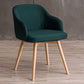 Contemporary Beech Solid Back Arm Chair Matte Finish Upholstered Dining Chair Blackish Green Natural Wood 1 Piece Clearhalo ' kitchen&dining_furn' 'Dining Chairs' 'Dining Tables & Seating' 'dining_chair' 'Furniture' 'furniture_dining_chair' 'Kitchen & Dining Furniture' 'kitchen' 4557217