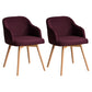 Contemporary Beech Solid Back Arm Chair Matte Finish Upholstered Dining Chair Dark Purple Natural Wood Set of 2 Clearhalo ' kitchen&dining_furn' 'Dining Chairs' 'Dining Tables & Seating' 'dining_chair' 'Furniture' 'furniture_dining_chair' 'Kitchen & Dining Furniture' 'kitchen' 4557224