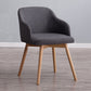Contemporary Beech Solid Back Arm Chair Matte Finish Upholstered Dining Chair Dark Gray Natural Wood 1 Piece Clearhalo ' kitchen&dining_furn' 'Dining Chairs' 'Dining Tables & Seating' 'dining_chair' 'Furniture' 'furniture_dining_chair' 'Kitchen & Dining Furniture' 'kitchen' 4557226