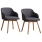 Contemporary Beech Solid Back Arm Chair Matte Finish Upholstered Dining Chair Dark Gray Natural Wood Set of 2 Clearhalo ' kitchen&dining_furn' 'Dining Chairs' 'Dining Tables & Seating' 'dining_chair' 'Furniture' 'furniture_dining_chair' 'Kitchen & Dining Furniture' 'kitchen' 4557227