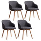 Contemporary Beech Solid Back Arm Chair Matte Finish Upholstered Dining Chair Dark Gray Natural Wood Set of 4 Clearhalo ' kitchen&dining_furn' 'Dining Chairs' 'Dining Tables & Seating' 'dining_chair' 'Furniture' 'furniture_dining_chair' 'Kitchen & Dining Furniture' 'kitchen' 4557228