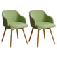 Contemporary Beech Solid Back Arm Chair Matte Finish Upholstered Dining Chair Green Natural Wood Set of 2 Clearhalo ' kitchen&dining_furn' 'Dining Chairs' 'Dining Tables & Seating' 'dining_chair' 'Furniture' 'furniture_dining_chair' 'Kitchen & Dining Furniture' 'kitchen' 4557233