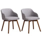 Contemporary Beech Solid Back Arm Chair Matte Finish Upholstered Dining Chair Grey Walnut Set of 2 Clearhalo ' kitchen&dining_furn' 'Dining Chairs' 'Dining Tables & Seating' 'dining_chair' 'Furniture' 'furniture_dining_chair' 'Kitchen & Dining Furniture' 'kitchen' 4557254