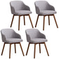 Contemporary Beech Solid Back Arm Chair Matte Finish Upholstered Dining Chair Grey Walnut Set of 4 Clearhalo ' kitchen&dining_furn' 'Dining Chairs' 'Dining Tables & Seating' 'dining_chair' 'Furniture' 'furniture_dining_chair' 'Kitchen & Dining Furniture' 'kitchen' 4557255