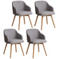 Contemporary Beech Solid Back Arm Chair Matte Finish Upholstered Dining Chair Light Gray Natural Wood Set of 4 Clearhalo ' kitchen&dining_furn' 'Dining Chairs' 'Dining Tables & Seating' 'dining_chair' 'Furniture' 'furniture_dining_chair' 'Kitchen & Dining Furniture' 'kitchen' 4557261