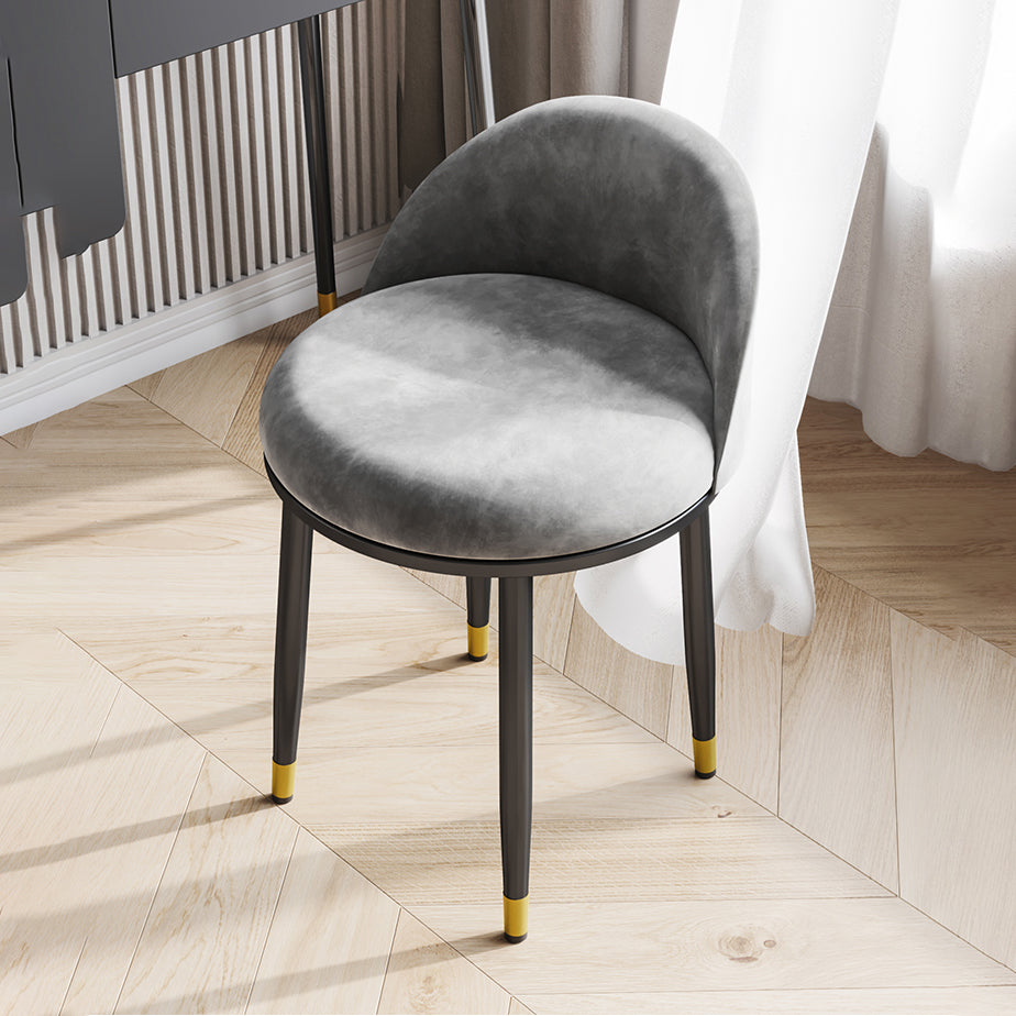 Nordic Design Armless Solid Back Chairs Upholstered Dining Chairs Clearhalo ' kitchen&dining_furn' 'Dining Chairs' 'Dining Tables & Seating' 'dining_chair' 'furn' 'furn_dining_chair' 'Furniture' 'furniture_dining_chair' 'Kitchen & Dining Furniture' 'kitchen' 4557266